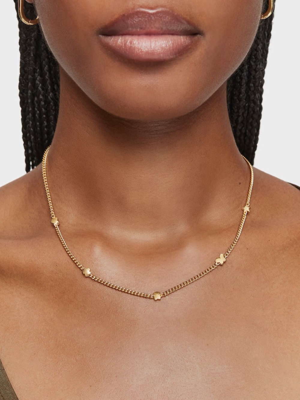 Tous Gold Clover-Link Necklace